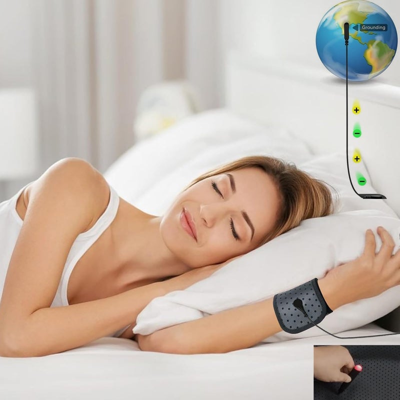 Amradield Grounding Wrist Strap 12.2" Antistatic Wrist Band 15 Ft Grounding Cord Earth-Connected Grounding Wristband Improves for Sleep Energy Pain Relief and Inflammation Grounding Increases Energy - Image 2